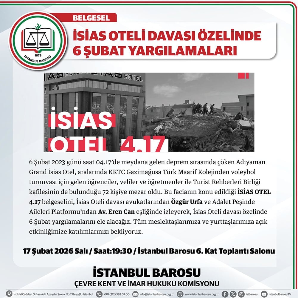 İsias Oteli Davası Özelinde 6 Şubat Yargulanmaları