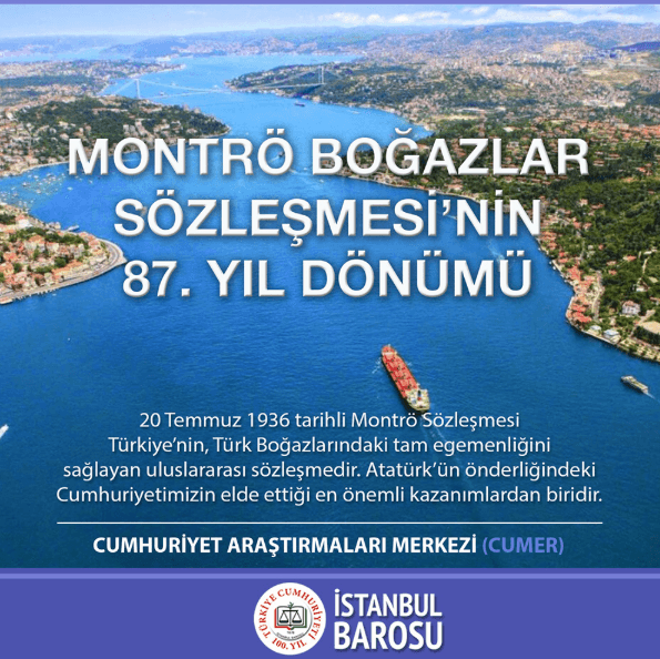 Montrö Boğazlar Sözleşmesinin 87. Yıl Dönümü