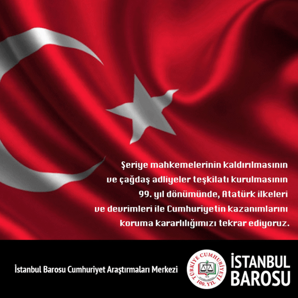 Şeriye Mahkemelerinin Kaldırılmasının ve Çağdaş Mahkemeler Teşkilatı Kurulmasının 99. Yıl Dönümü