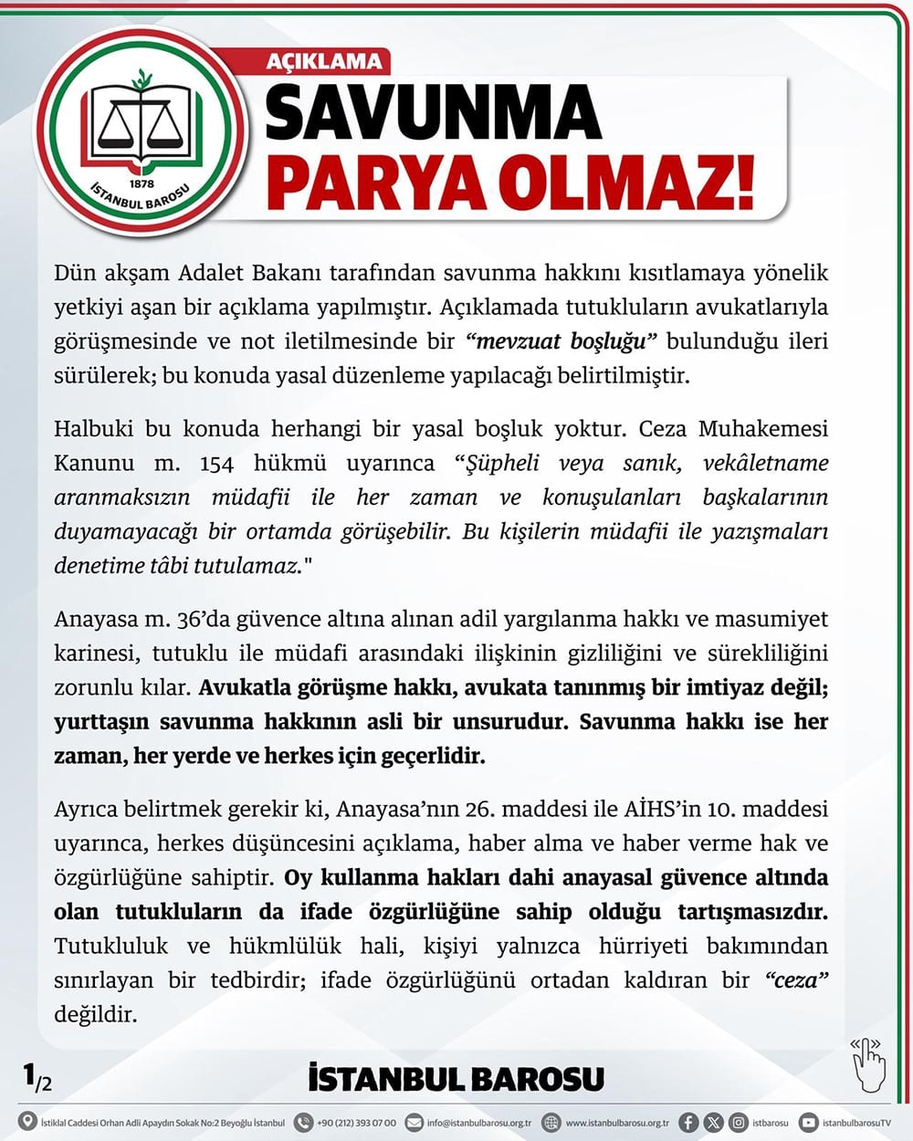 Savunma Parya Olamaz