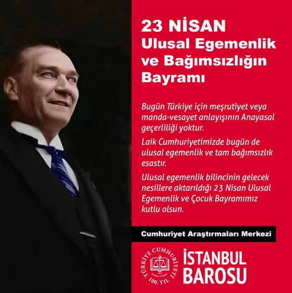 23 Nisan Ulusal Egemenlik ve Çocuk Bayramımız Kutlu Olsun!