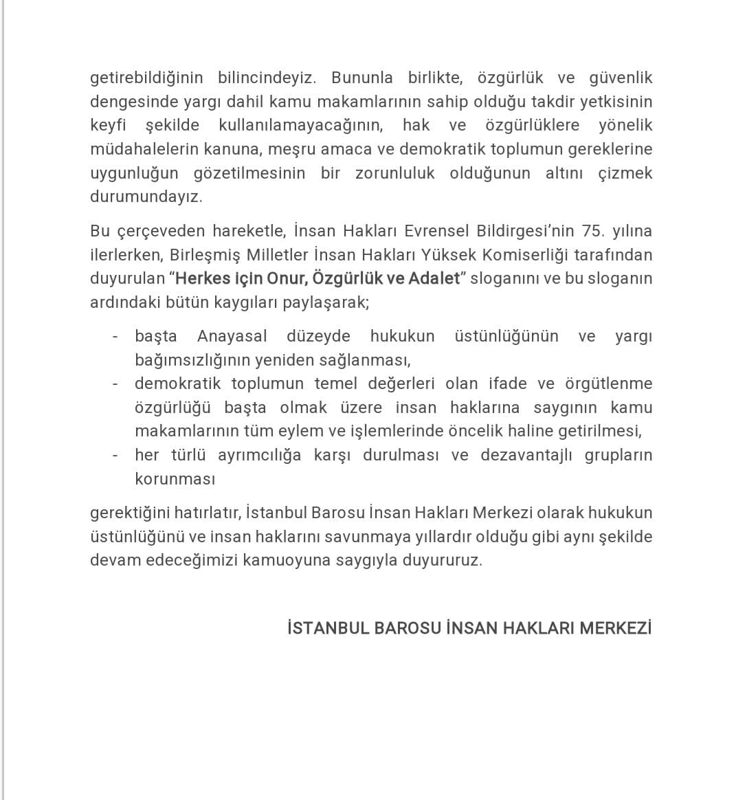 10 Aralık 2022 İnsan Hakları Günü açıklaması - 2