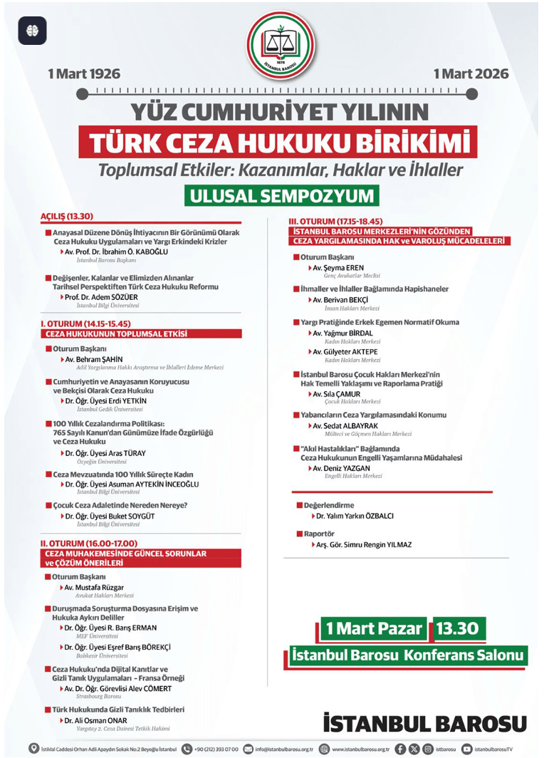 Türk Ceza Kanunu'nun 100 Yılını Konuşuyoruz.