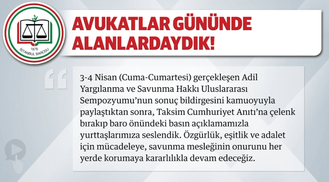 AVUKATLAR GÜNÜNDE ALANLARDAYDIK!