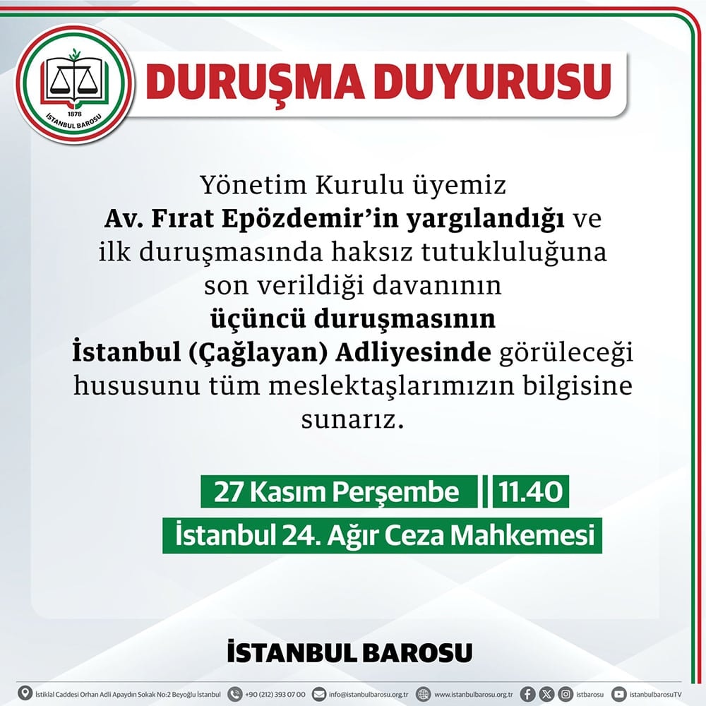 Duruşma Duyurusu