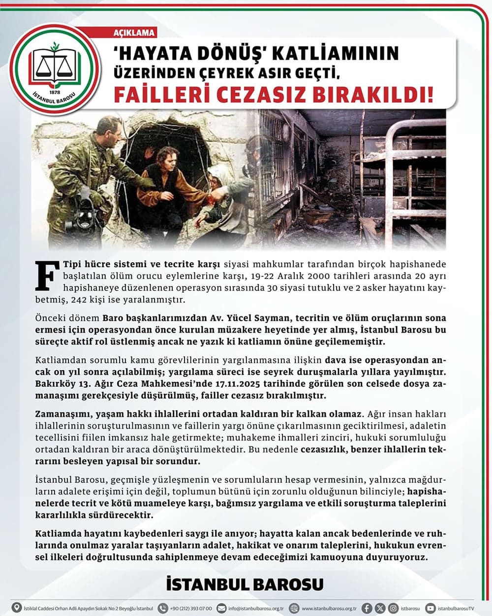 Hayata Dönüş’ Katliamının Üzerinden Çeyrek Asır Geçti, Failleri Cezasız Bırakıldı!