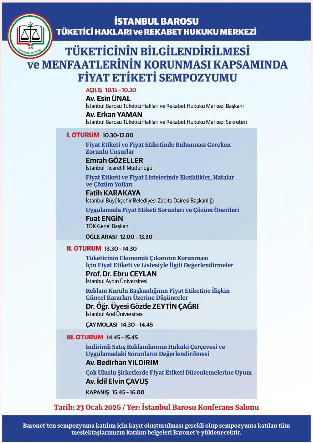 Tüketicinin Bilgilendirilmesi ve Menfeatlerinin Korunması Kapsamında Fiyat Etiketi Sempozyumu