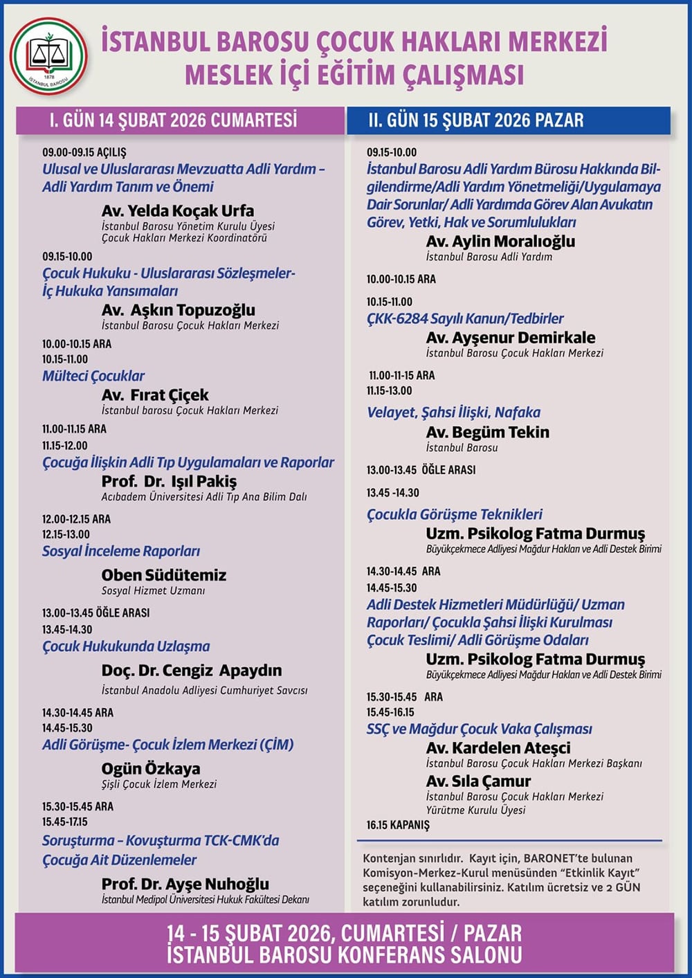 Çocuk Hukuku Konulu Eğitim Programı