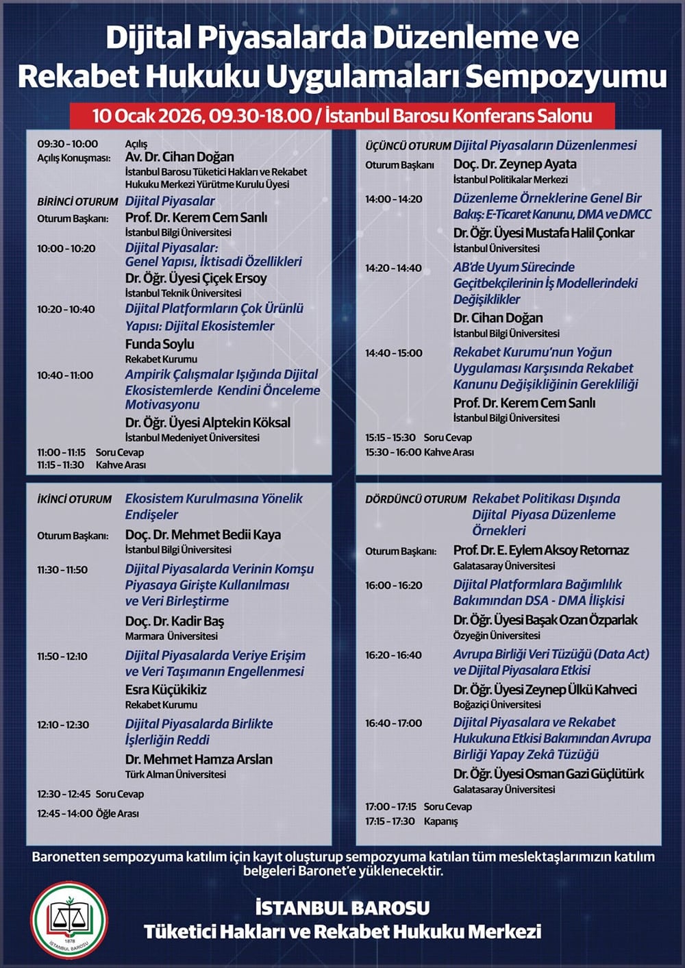 Dijital Piyasalarda Düzenleme ve Rekabet Hukuku Uygulamaları Sempozyumu