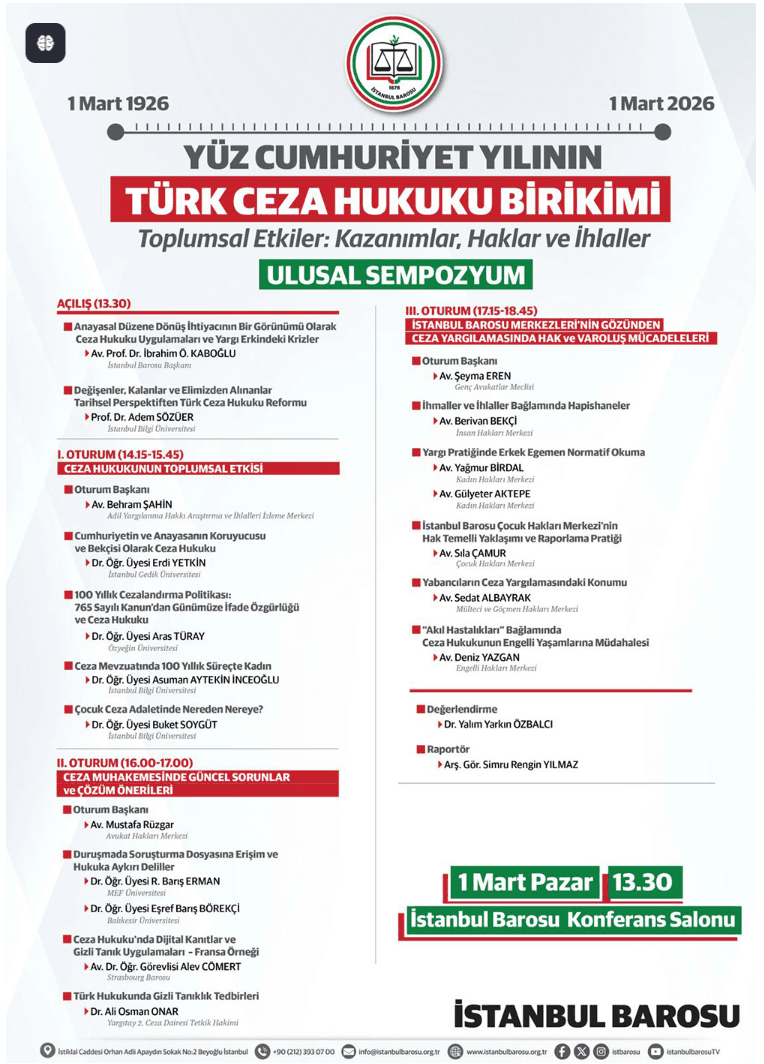 Türk Ceza Kanunu'nun 100 Yılını Konuşuyoruz.