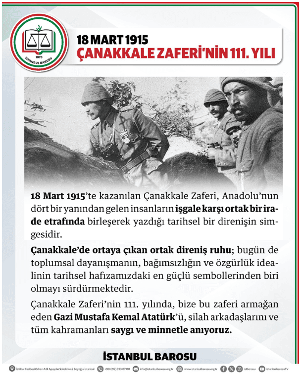 18 Mart 1915 Çanakkale Zaferi’nin 111. Yılı