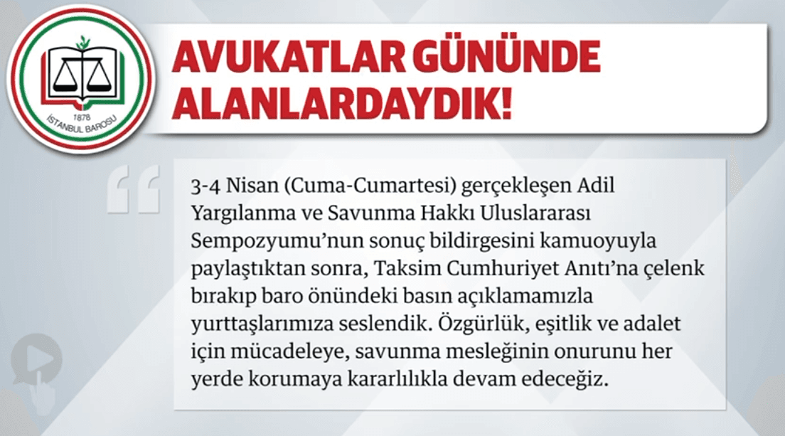 AVUKATLAR GÜNÜNDE ALANLARDAYDIK!