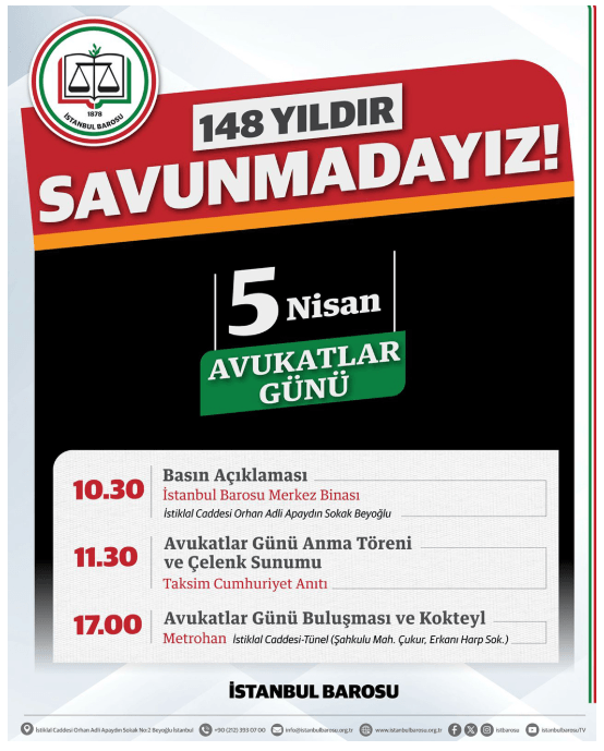 5 NİSAN AVUKATLAR GÜNÜ ETKİNLİKLERİ