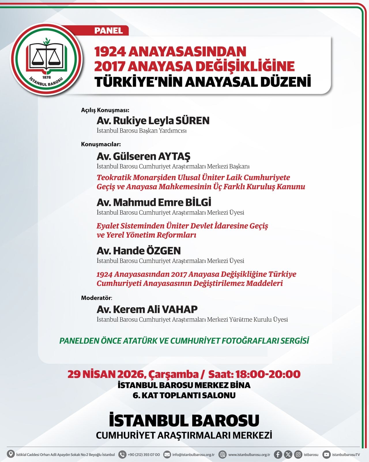 1924 ANAYASASINDAN 2017 ANAYASA DEĞİŞİKLİĞİNE TÜRKİYE'NİN ANAYASAL DÜZENİ