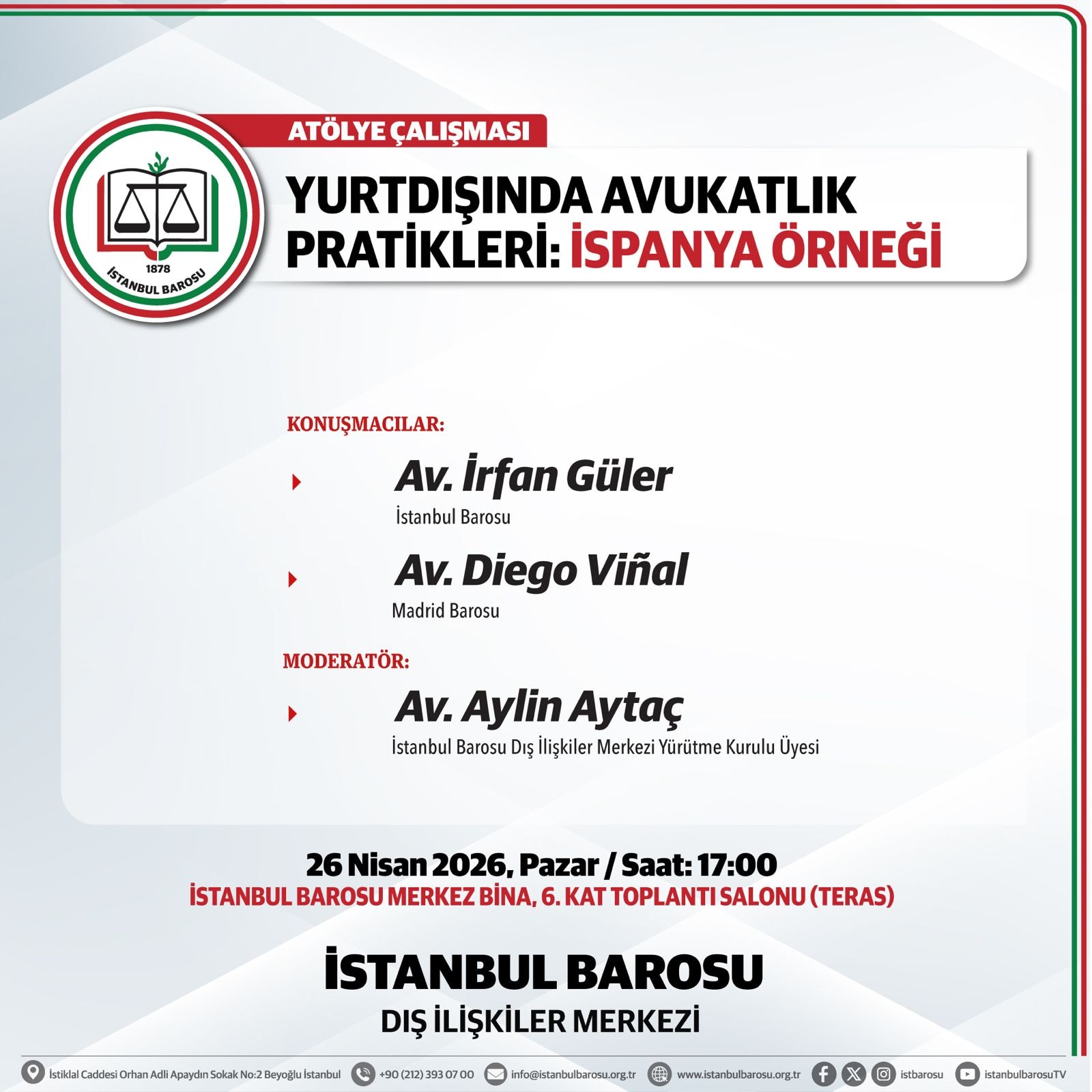 YURTDIŞINDA AVUKATLIK PRATİKLERİ / İSPANYA ÖRNEĞİ