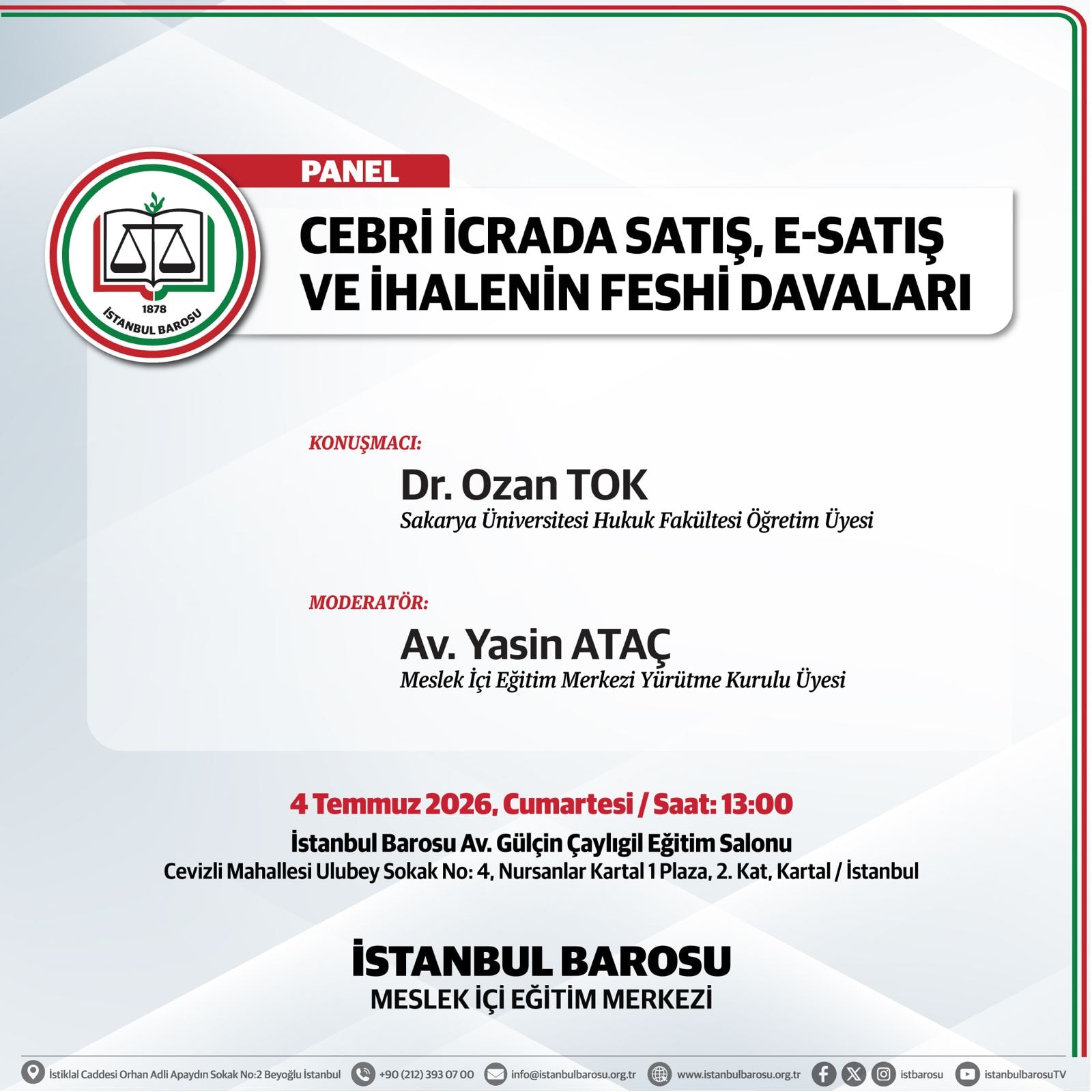 CEBRİ İCRADA SATIŞ, E-SATIŞ VE İHALENİN FESHİ DAVALARI