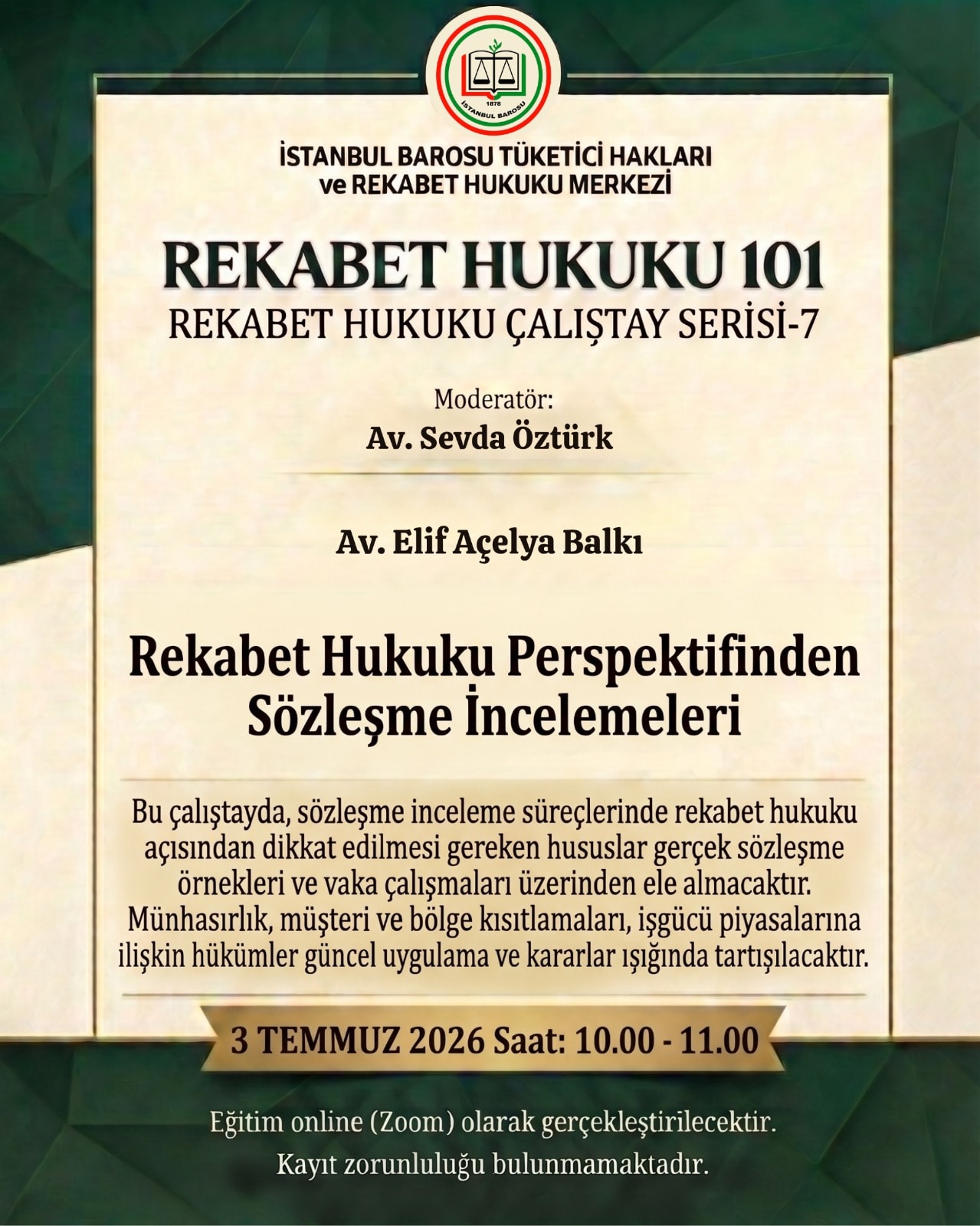 REKABET HUKUKU PERSPEKTİFİNDEN SÖZLEŞME İNCELEMELERİ