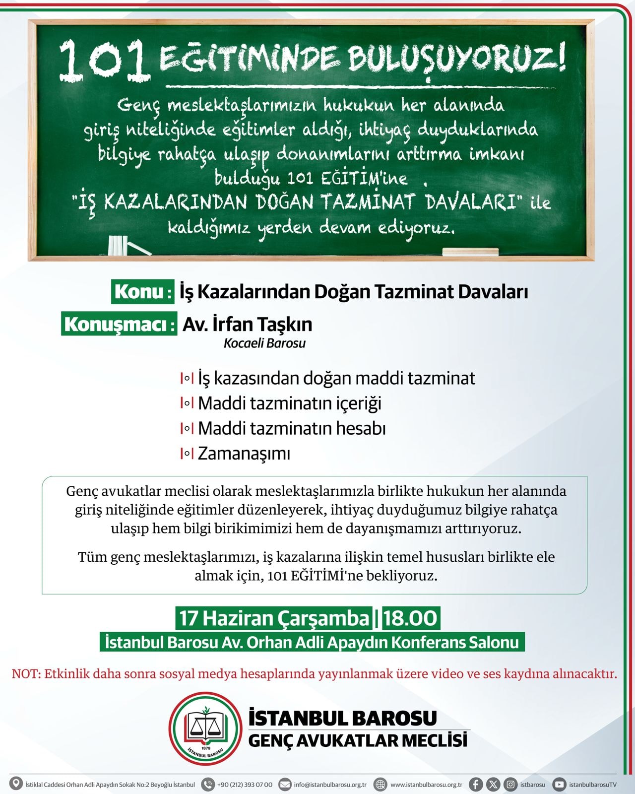 101 EĞİTİMİNDE BULUŞUYORUZ