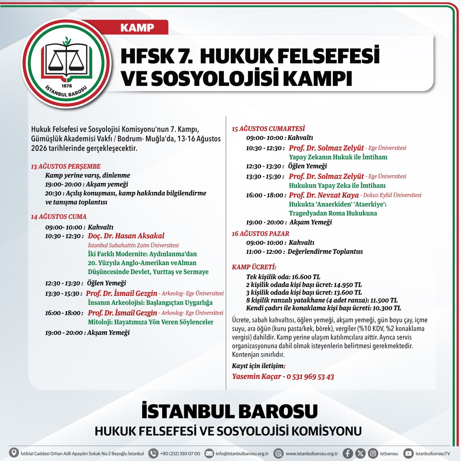 HFSK 7. HUKUK FELSEFESİ VE SOSYOLOJİSİ KAMPI