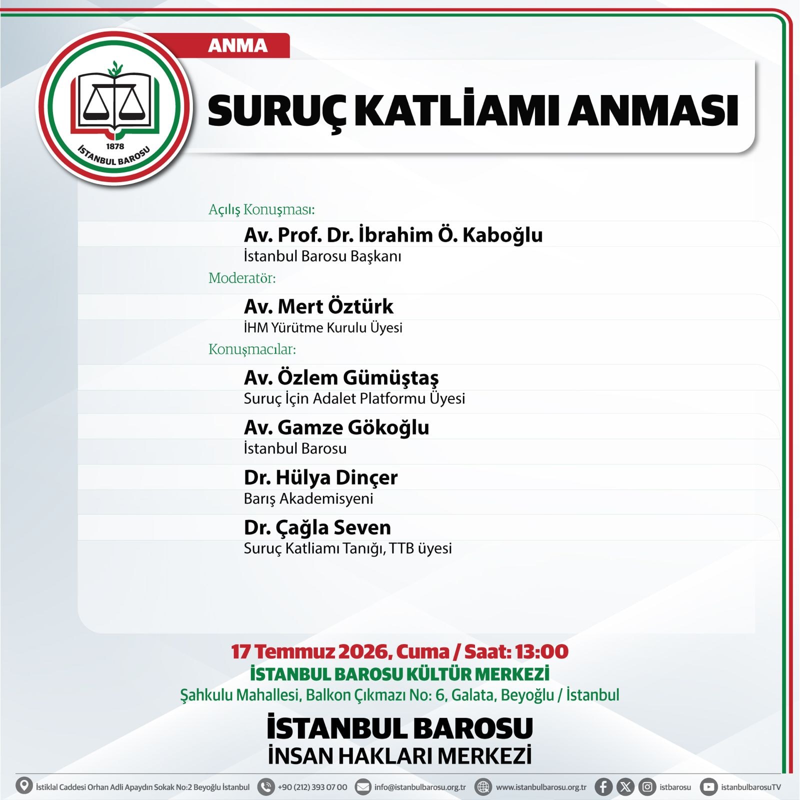 SURUÇ KATLİAMI ANMASI