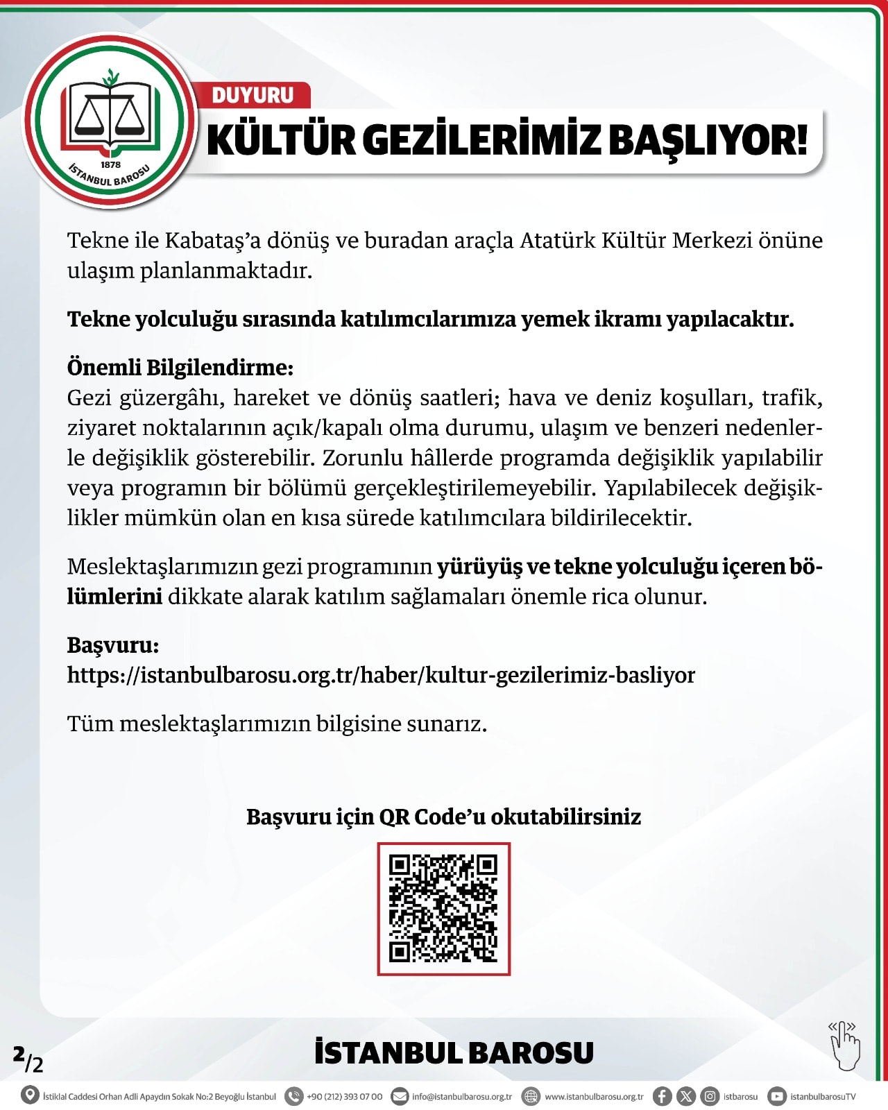 Kültür Gezilerimiz Başlıyor - 2