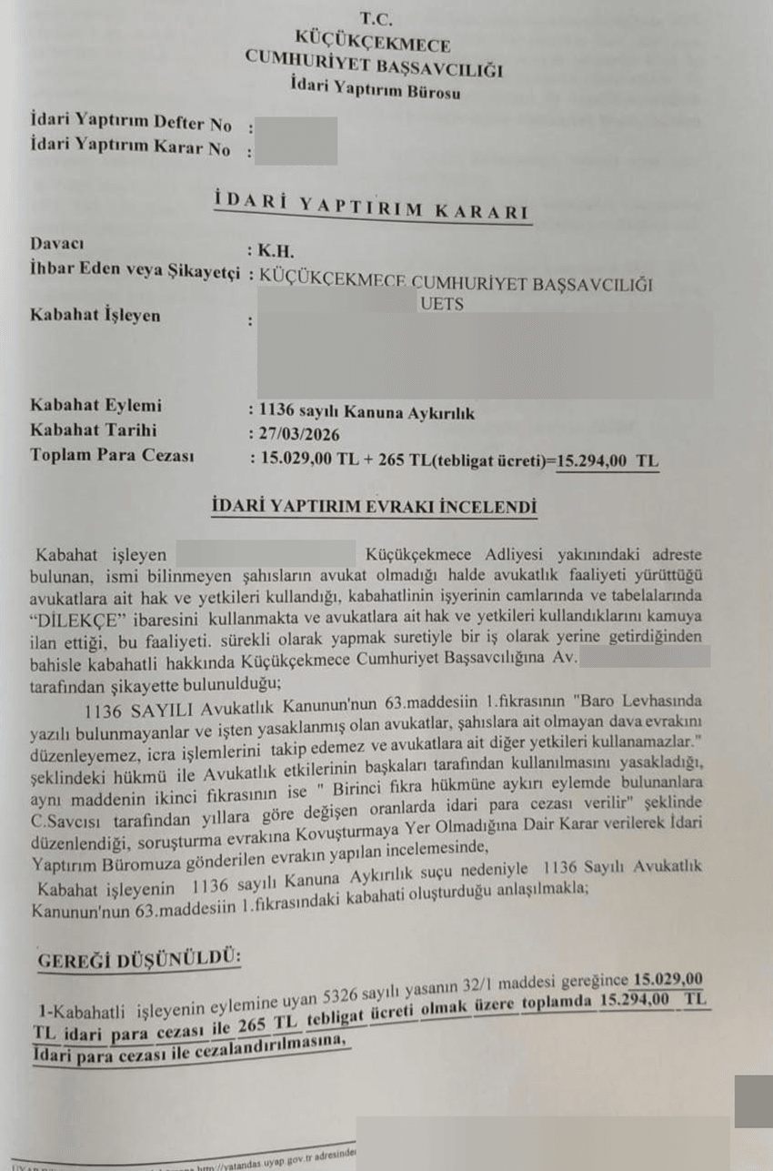 AVUKAT EMEĞİNİ VE MESLEKİ FAALİYET ALANIMIZI KORUMAKTA KARARLIYIZ! - 2
