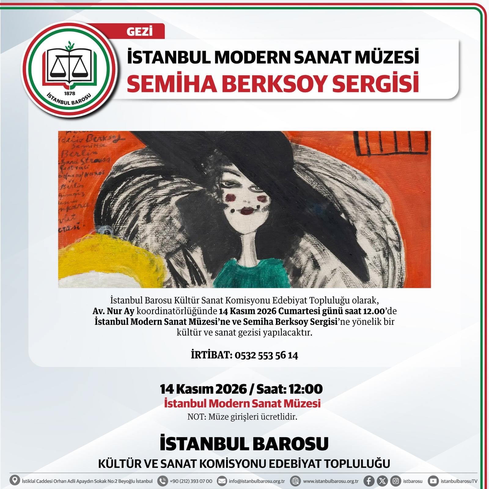 İSTANBUL MODERN SANAT MÜZESİ SEMİHA BERKSOY SERGİSİ