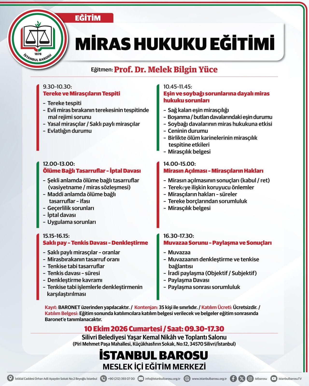 MİRAS HUKUKU EĞİTİMİ