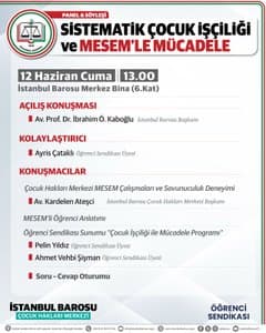 SİSTEMATİK ÇOCUK İŞÇİLİĞİ VE MESEM'LE MÜCADELE