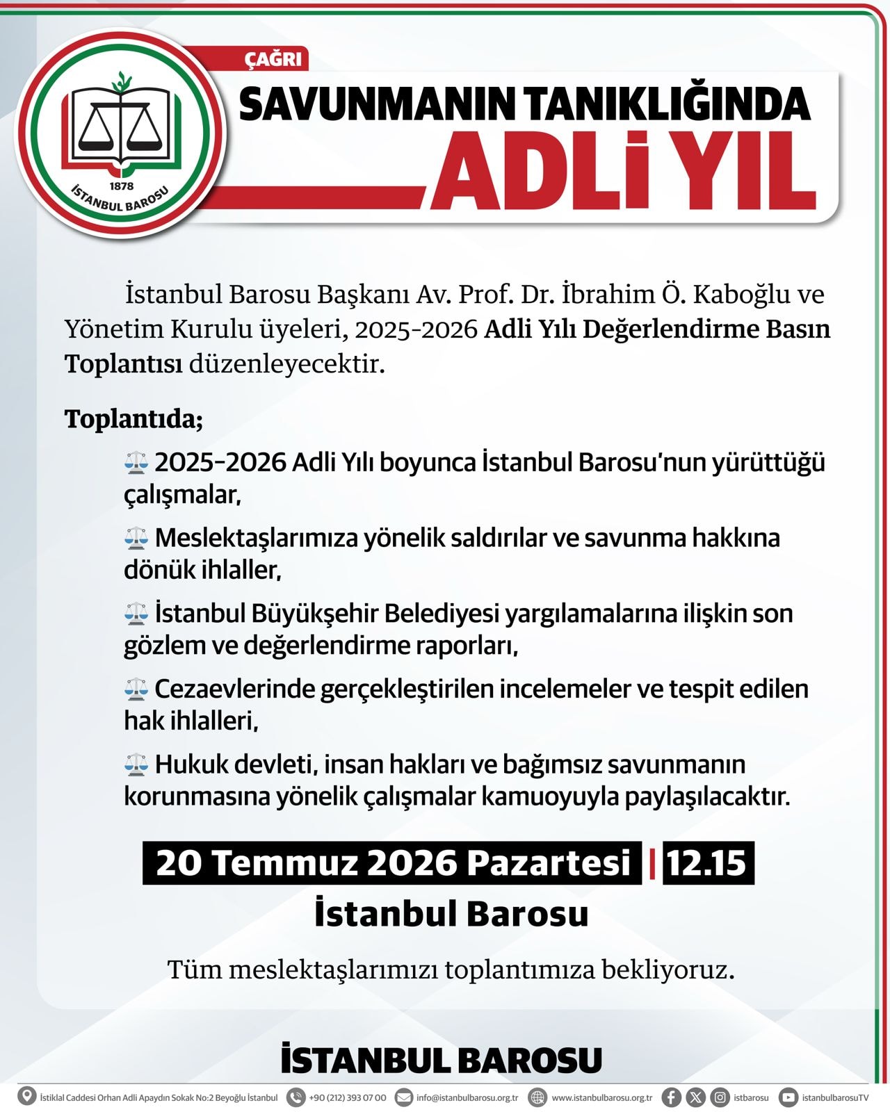 SAVUNMANIN TANIKLIĞINDA ADLİ YIL