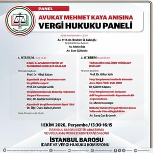 AVUKAT MEHMET KAYA ANISINA VERGİ HUKUKU PANELİ